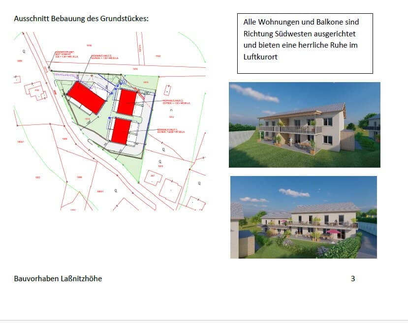 Investorenprojekt in Top Lage - aufrechte Baubewilligung für eine Wohnhausanlage im Luftkurort  mit 4 WE & 2 Doppelhäuser mit 4 WE