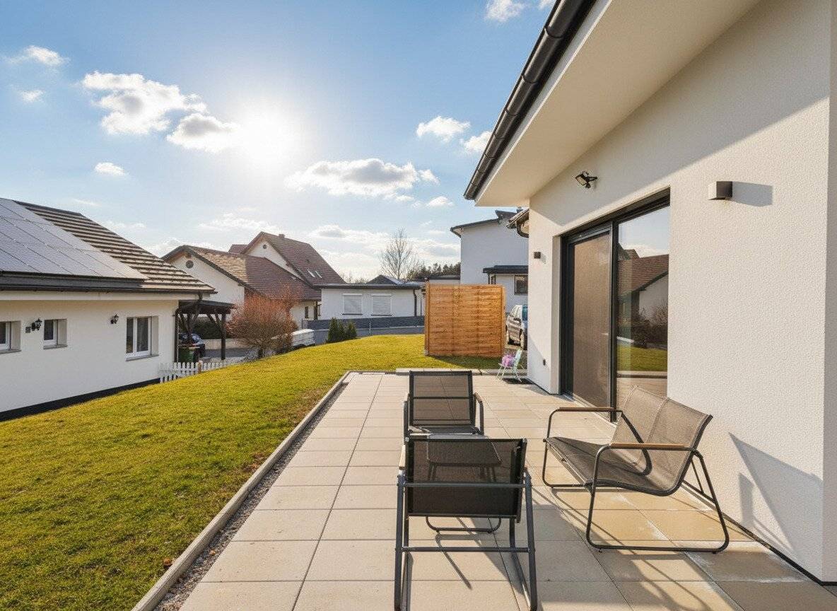 Ländliche Familienidylle -moderner Bungalow mit KOMFORT, sonnige Lage-große Terrasse, Garten und Doppelgarage