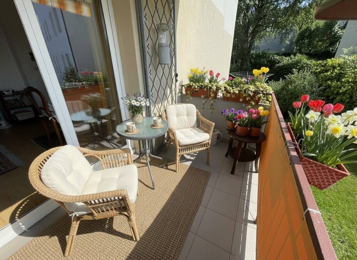 Nähe LKH - Perfekte Lage Charmante,  gemütliche und sonnige 3-Zimmer-Wohnung mit Balkon mit Blick ins Grüne und auf den Leonhardbach!