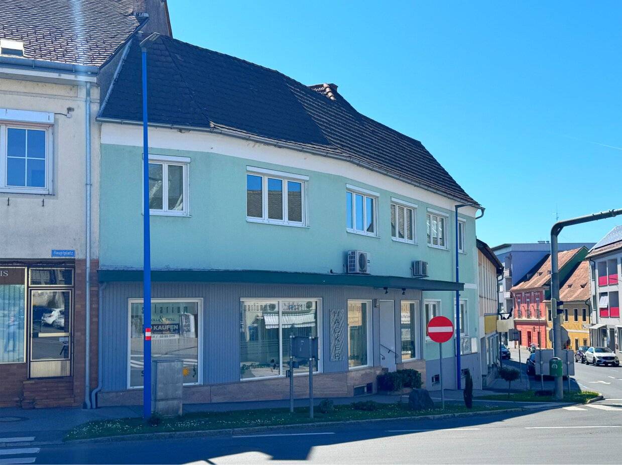 STEGERBACH ZENTRUM – Geschäftshaus mit Wohnung in Toplage mit vielseitigem Potenzial