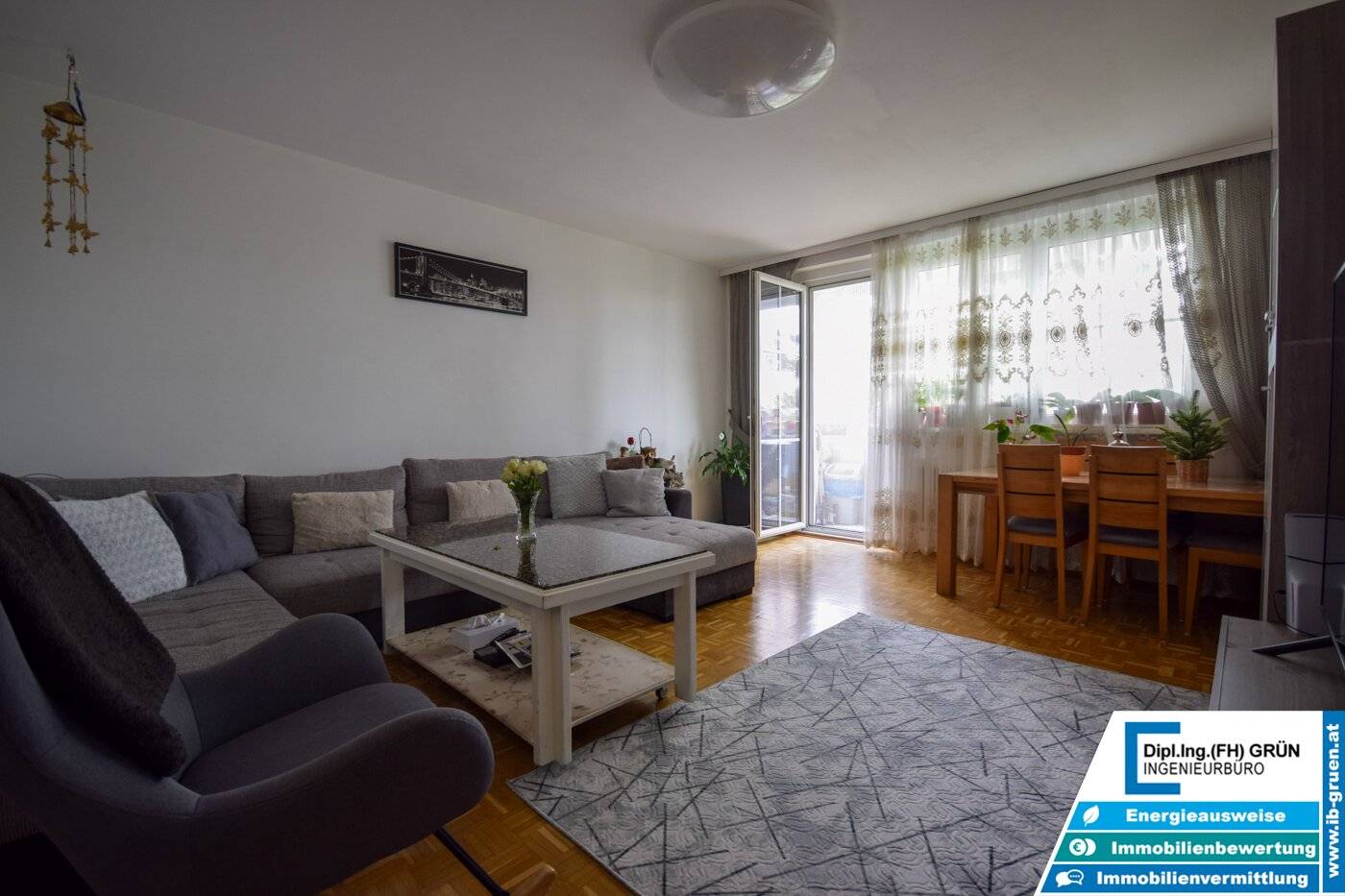 Gepflegte 3-Zi.-Wohnung m. Balkon - ruhige Grünlage in Leonding - optionaler Schrebergarten
