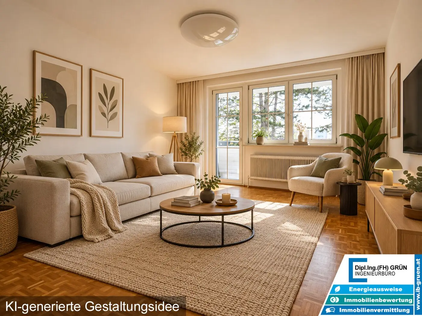 Gepflegte 3-Zi.-Wohnung m. Balkon - ruhige Grünlage in Leonding - optionaler Schrebergarten