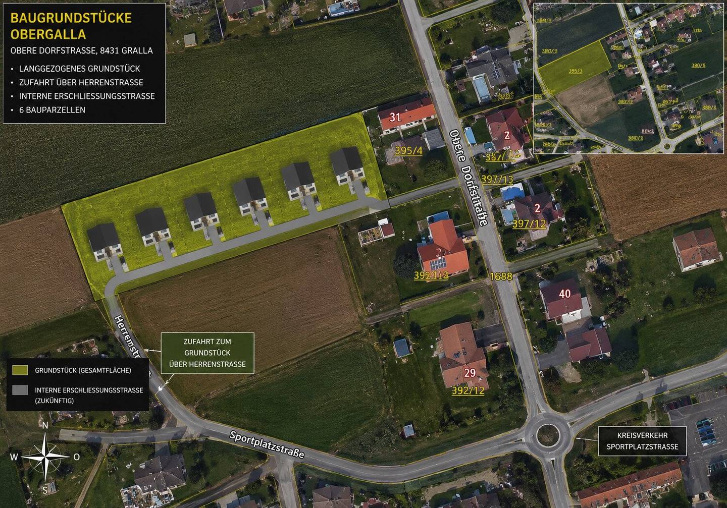 BAUGRUNDSTÜCKE IN OBERGRALLA I WA 0,2–0,4 I BIS ZU 346 M² BRUTTOGESCHOSSFLÄCHE MÖGLICH I ROTO IMMOBILIEN