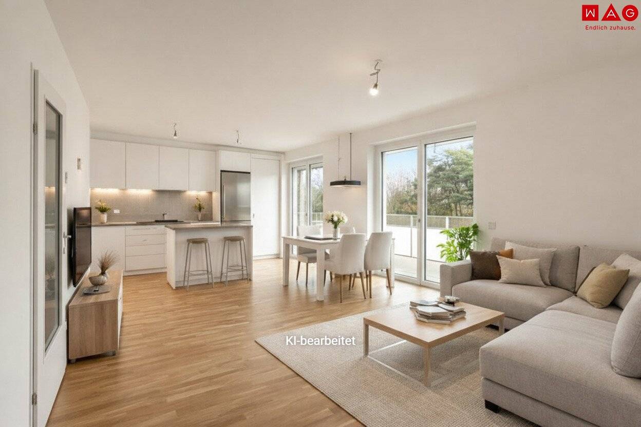 Ruhelage am Bindermichl: Perfekt aufgeteilte 3-Zimmer Wohnung mit 26 m² großem Balkon