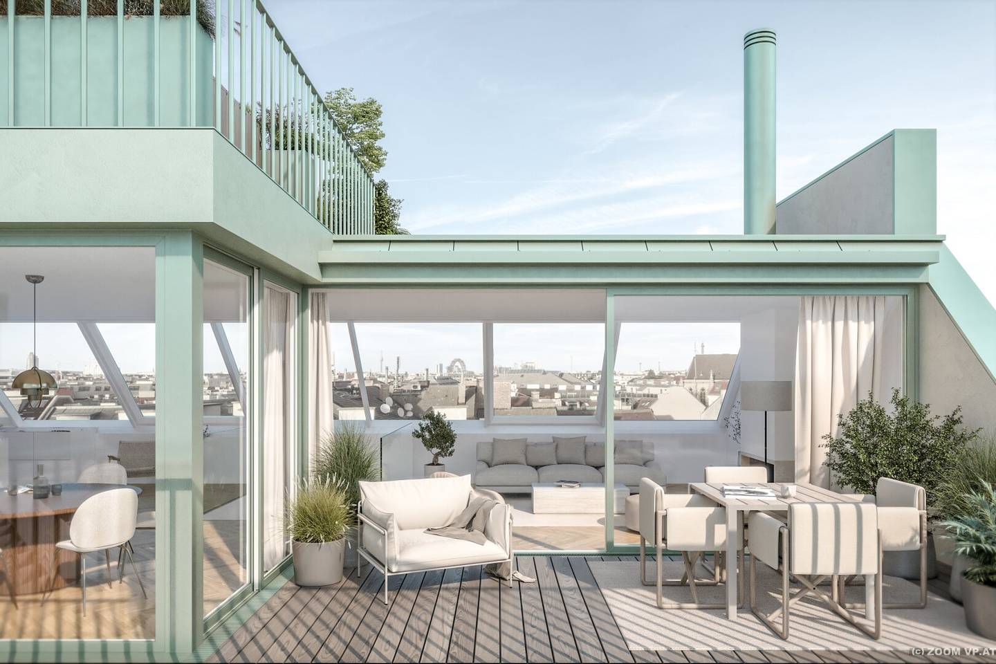 Penthouse with rooftop terrace and pool