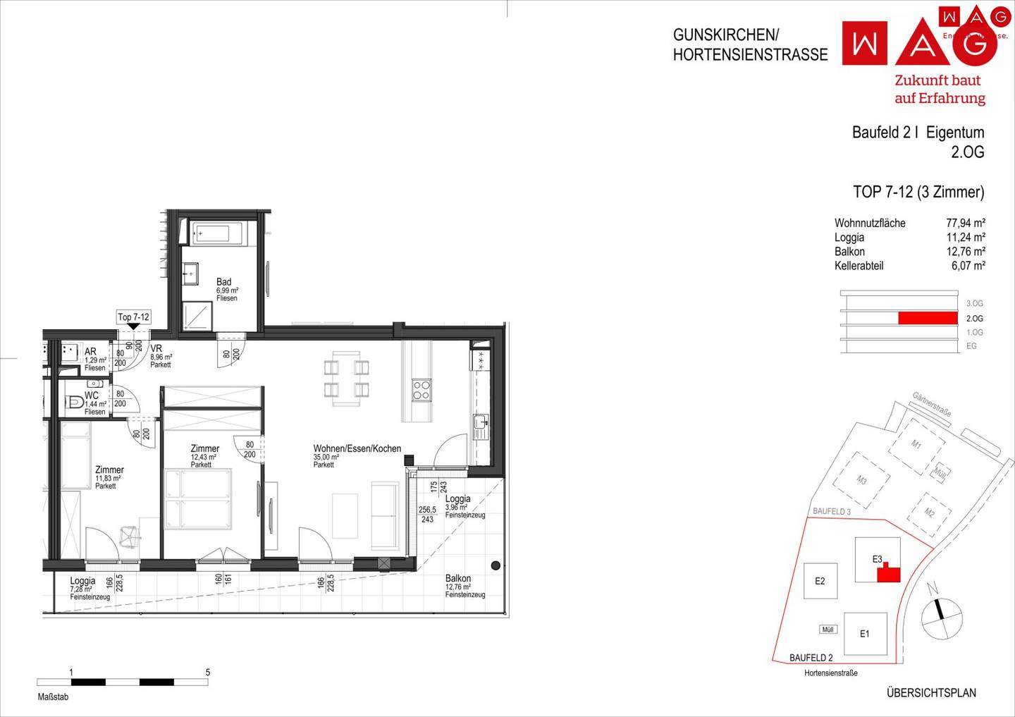 Direkt vom Bauträger: Urbane Neubauwohnung mit energieeffizienten Heiz-u.Kühlsystem