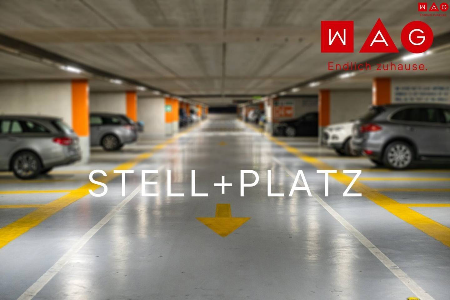 Sicherer heller Tiefgaragenstellplatz MIT E-LADESTATION, direkt neben dem Forum OED und ÄRZTEZENTRUM OED im Haus WAG
