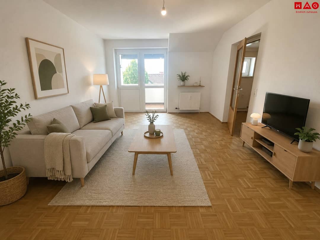 DACHGESCHOSSWOHNUNG MIT BALKON im nachgefragten Stadtteil Bindermichl-OED - sofort verfügbar! Befristet auf 5 Jahre