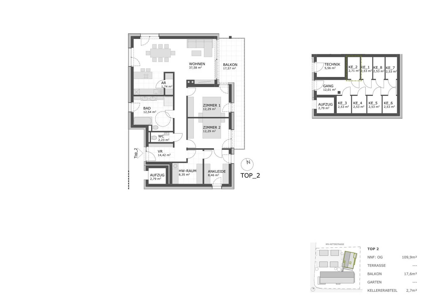 PROVISIONSFREI | Großzügig & Exklusiv | 3-Zimmer-Wohnung | Lift | Top 02