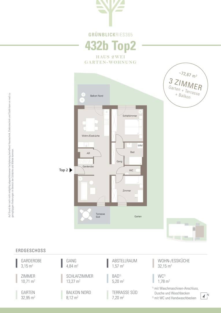 Neubauprojekt-Stiftingtalstraße! Gartenwohnung mit perfekter Aufteilung zu verkaufen! Top_432/b/02