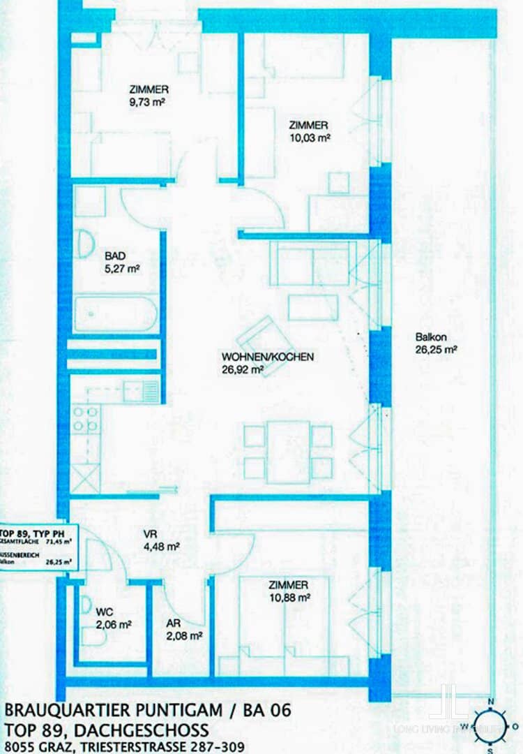 Exklusive Penthouse-Wohnung mit großzügigem Balkon und drei Schlafzimmern_89