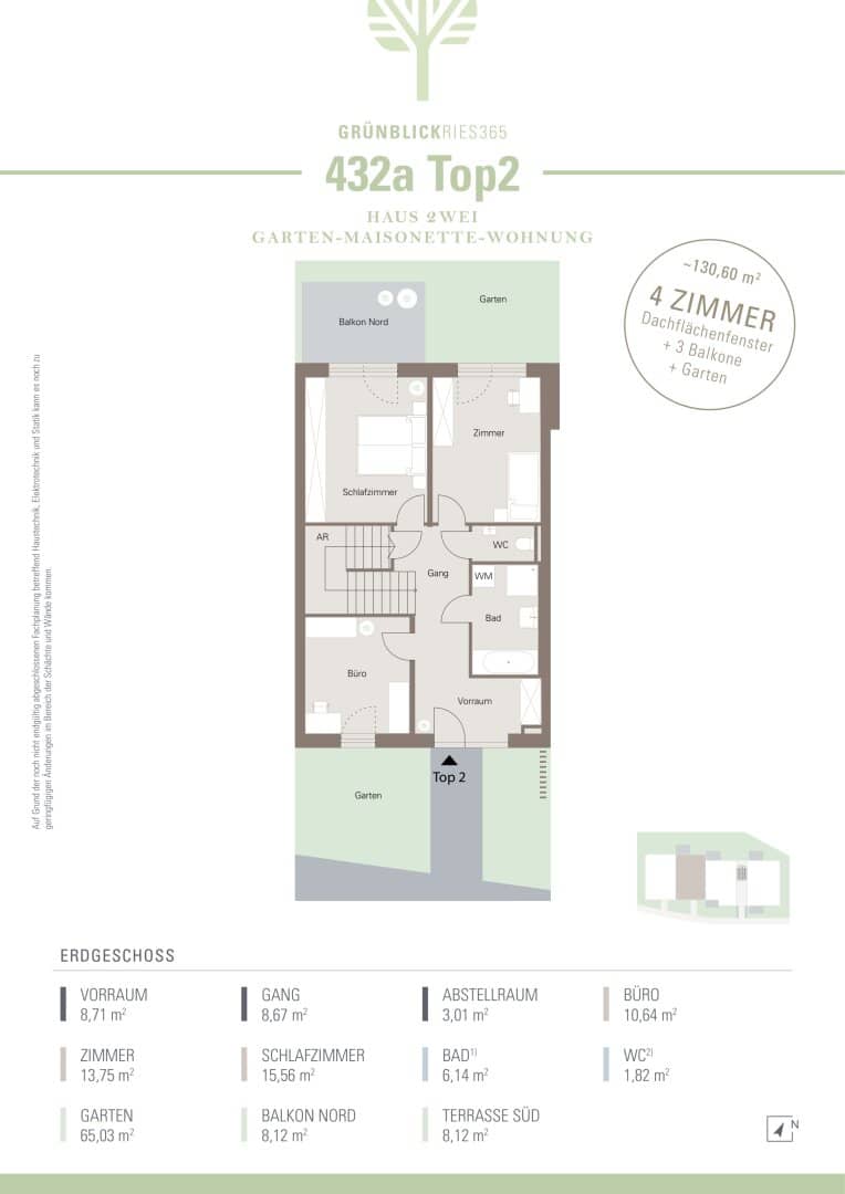 Neubauprojekt-Stiftingtalstraße! Garten-Maisonette mit unzähligen Freiflächen! Top_432/a/02