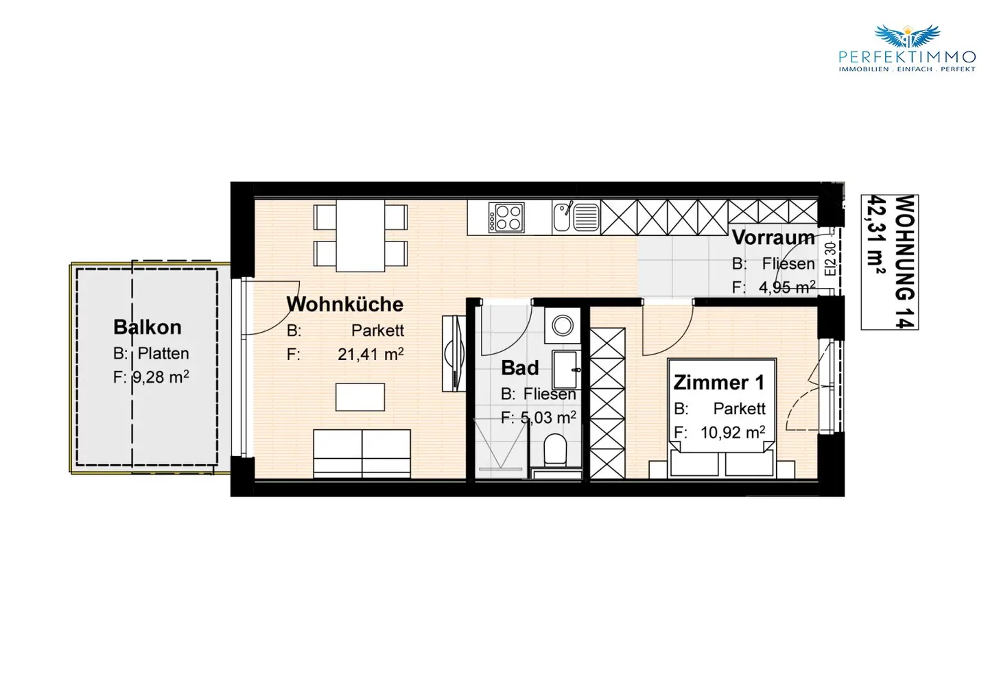 Nur noch wenige Einheiten verfügbar! - Neubauwohnung W 14