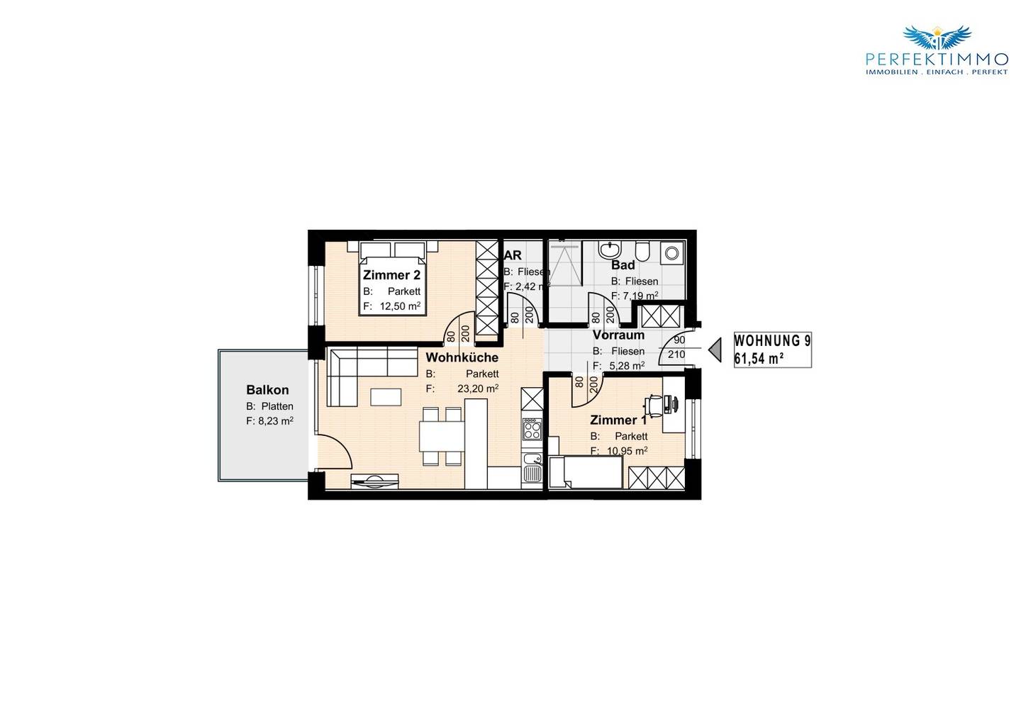 Nur noch ausgewählte Wohnungen frei - Neubauwohnung W 9