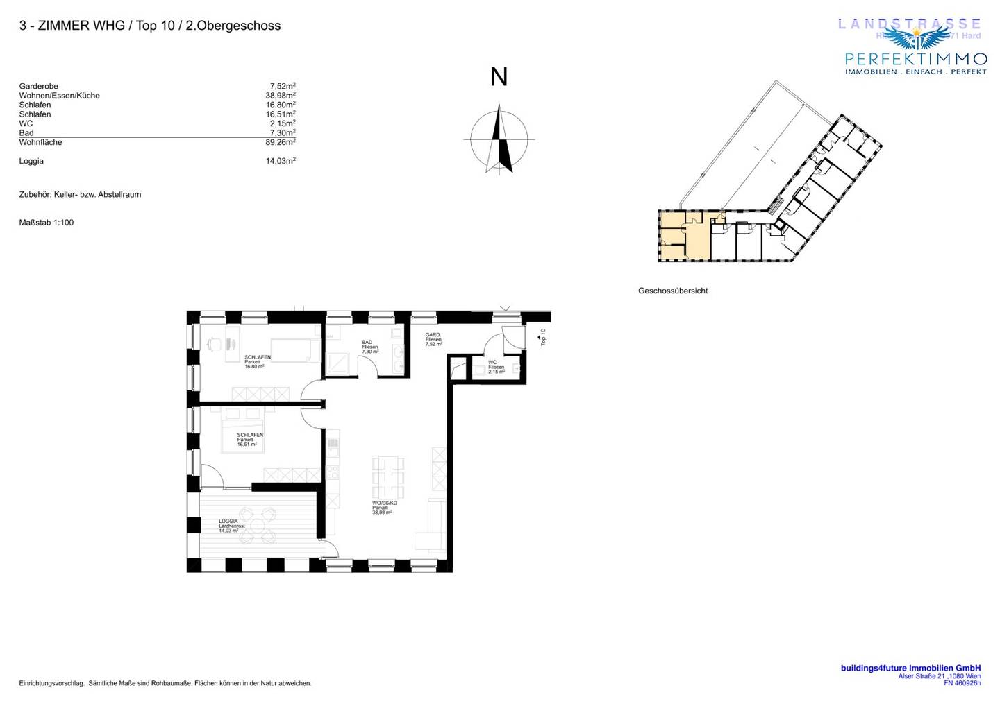 3-Zimmer-Wohnung mit großer Loggia in erstklassigem Neubau - verfügbar ab Oktober 2026