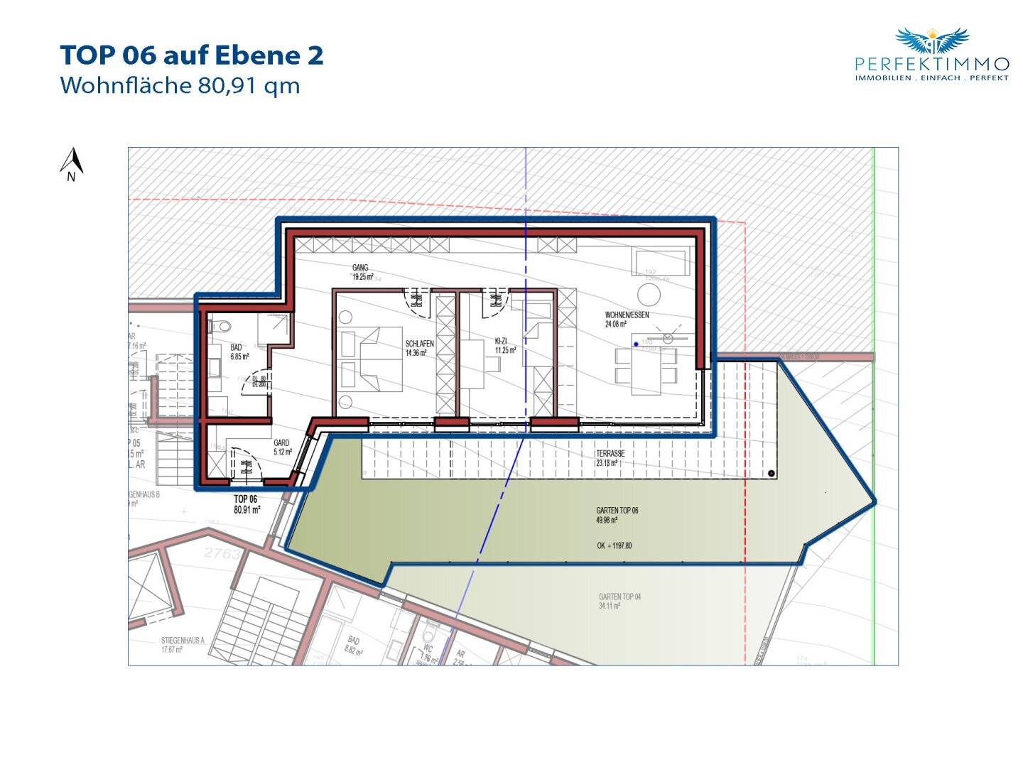 Neubau: Wohnen mit Rifflerblick - Gartenwohnung Top 6 - wohnbaugefördert!
