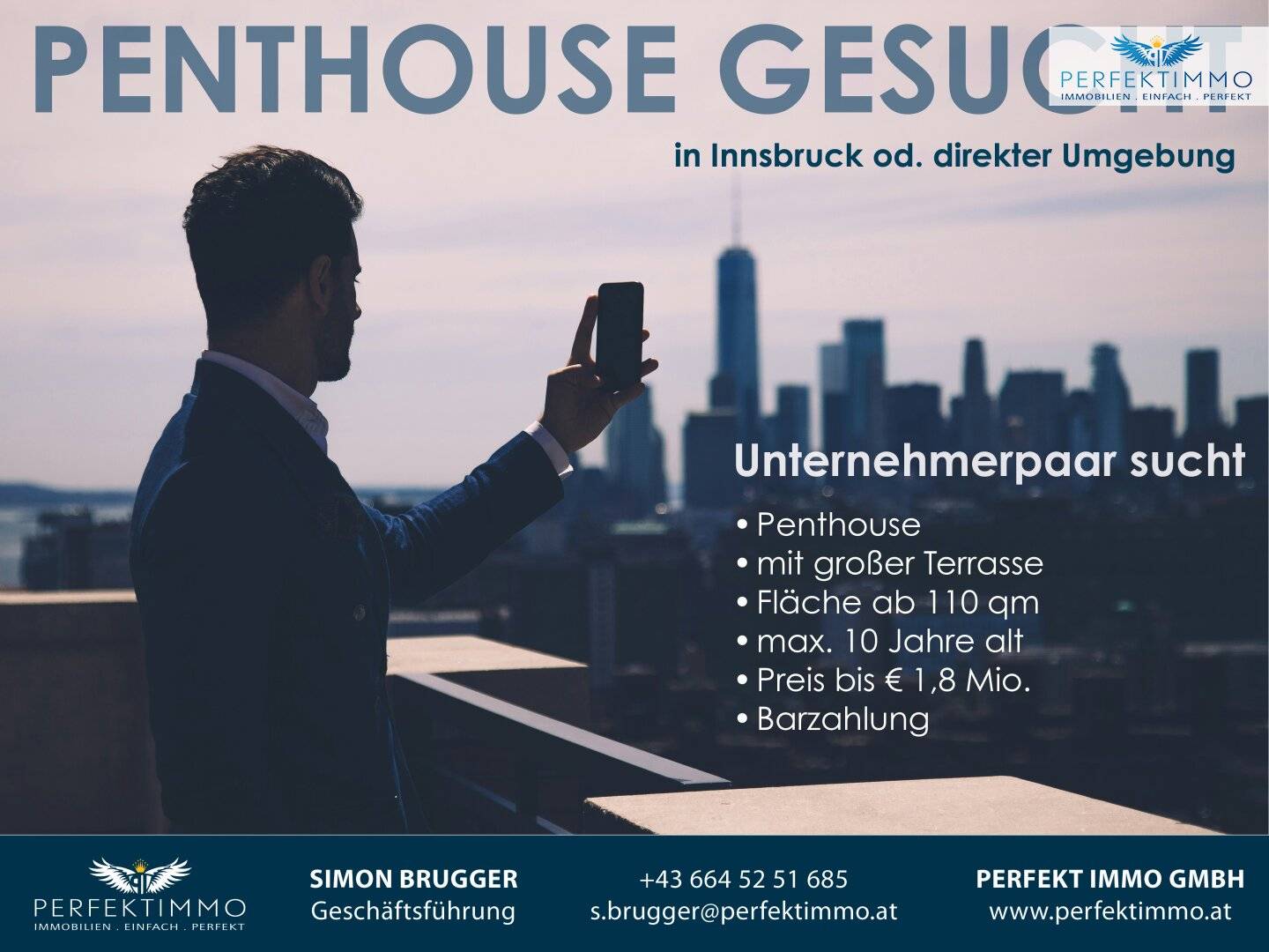 Penthouse gesucht in Innsbruck oder direkter Umgebung