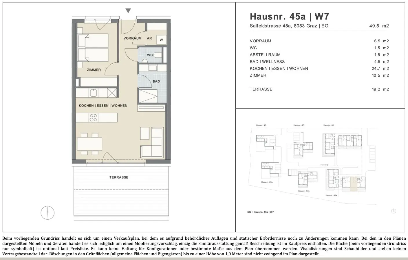 Energieeffizientes Neubauprojekt 2-Zimmer Wohnung + Terrasse