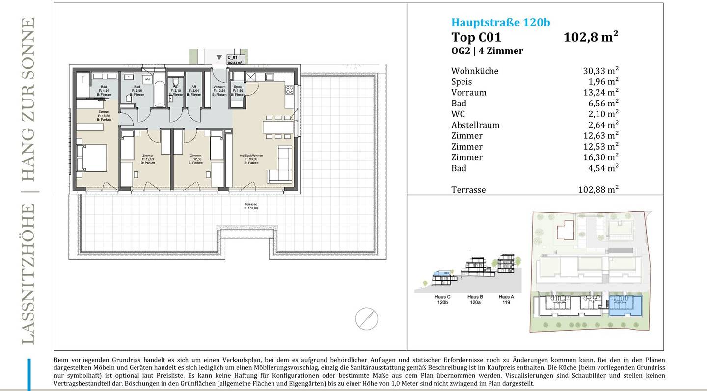 Wohnen am Sonnenhang: 4-Zimmer-Wohnung mit großer Terrasse kaufen!