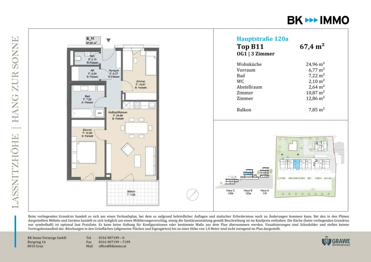 Lichtdurchflutete 3-Zimmer-Wohnung mit Balkon im 1. OG