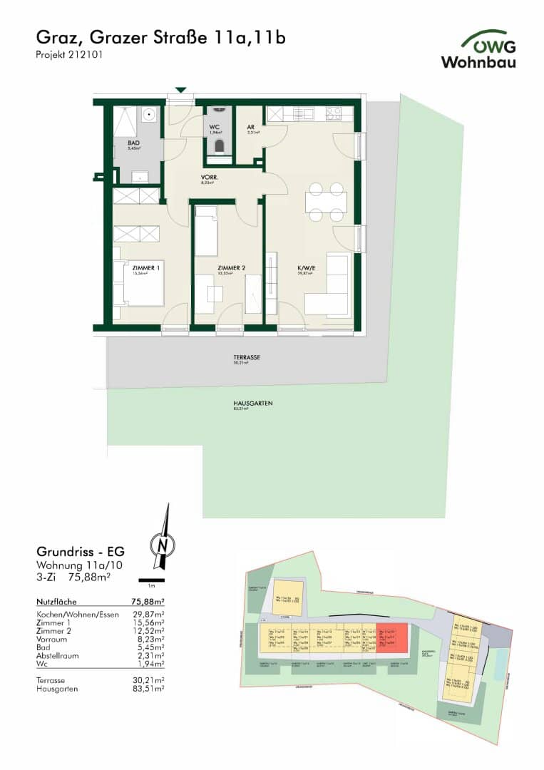 Dein neues Zuhause 3 Zimmer Wohnung in Graz Andritz mit perfektem Grundriss