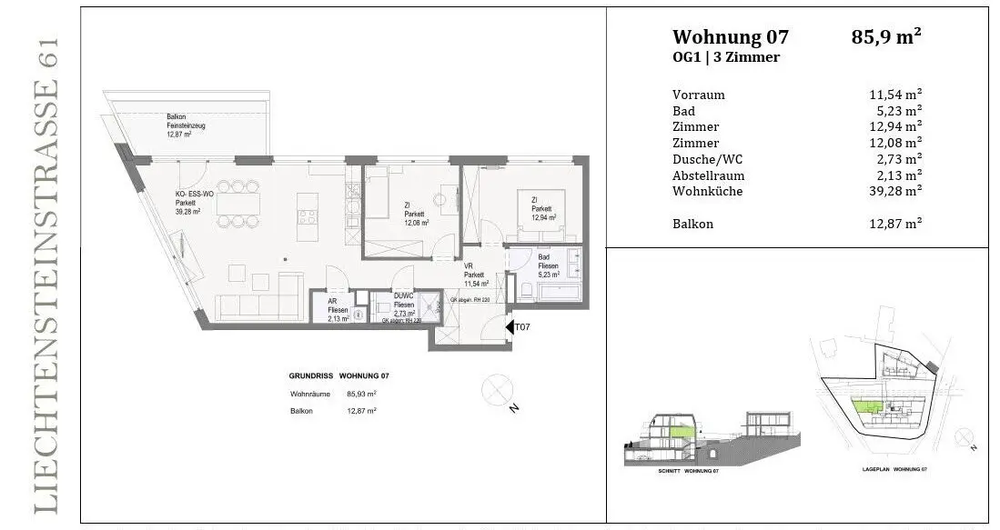 Provisionsfrei - Elegante 3-Zimmer-Residenz mit Balkon und modernem Wohnkomfort
