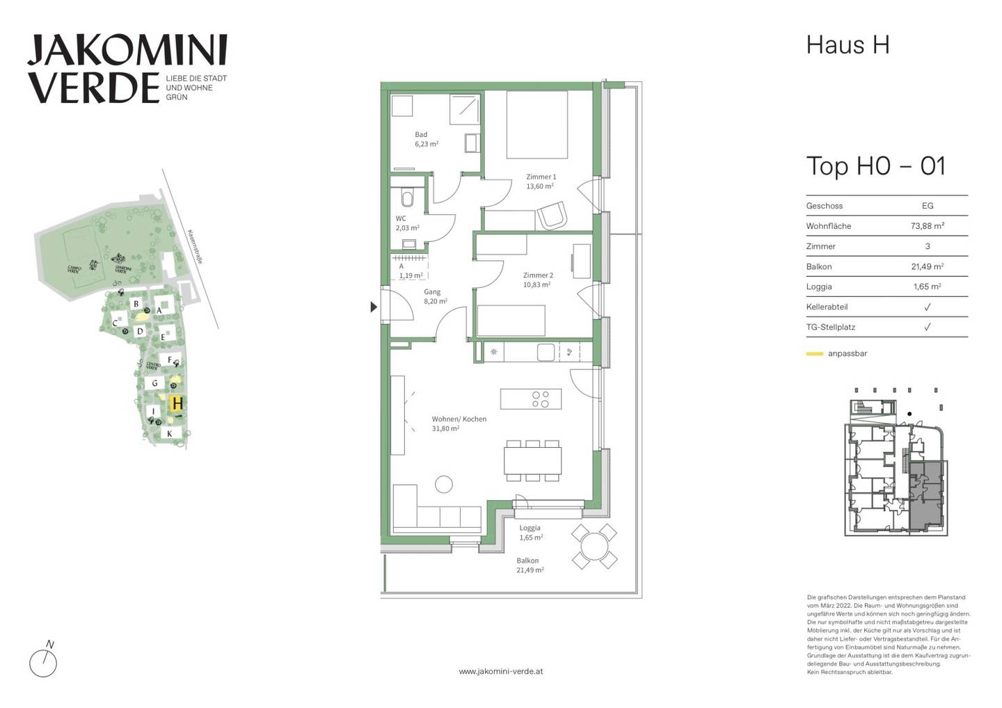 Helle 3 Zimmer Familienwohnung in Graz Jakomini