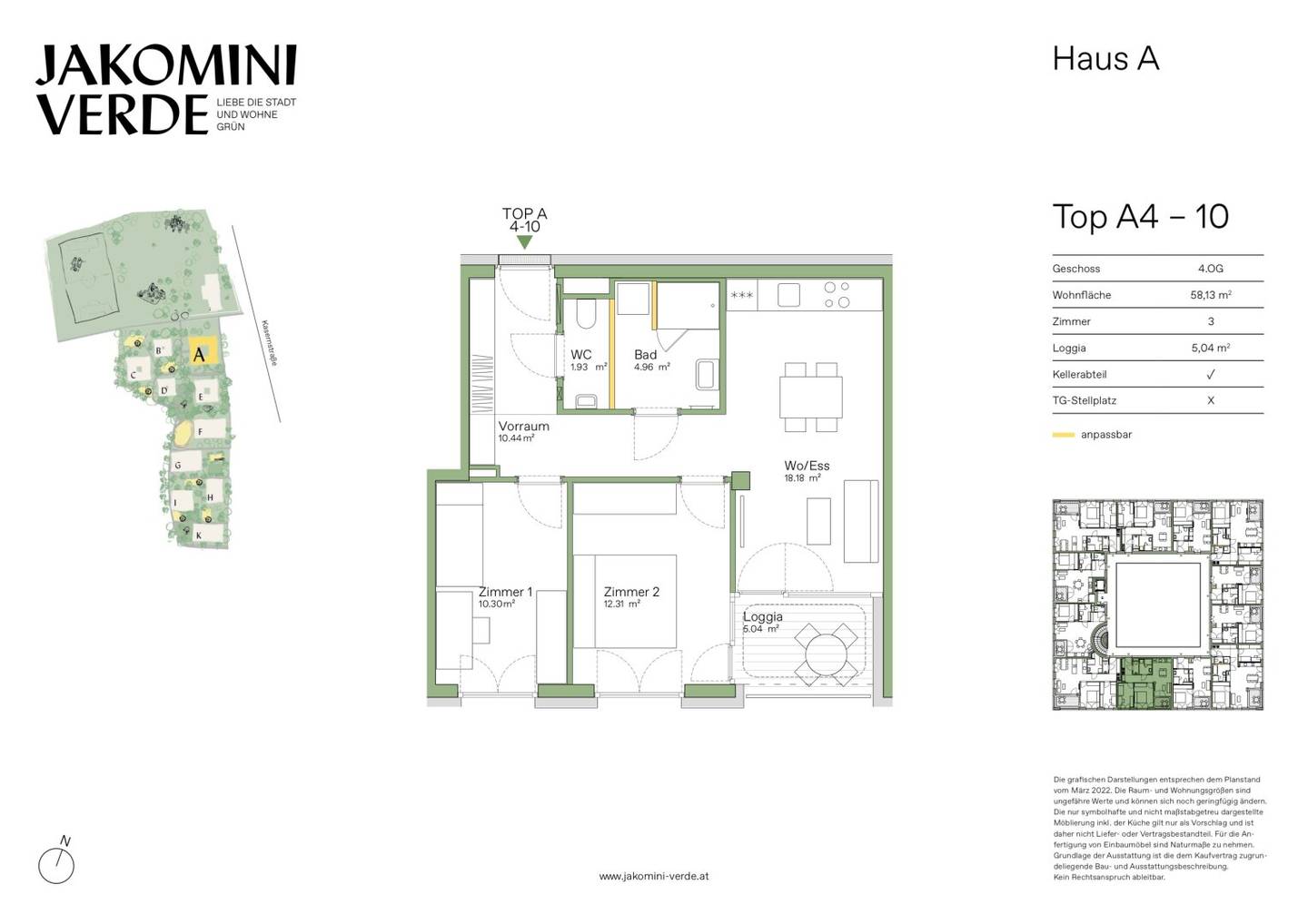 Kompakte 3 Zimmer Anlegerwohnung mit optimaler Raumaufteilung für die Vermietung