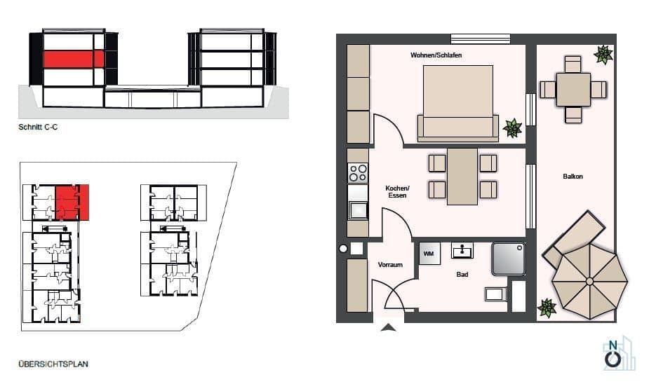 Anlegerwohnung Graz Straßgang Balkon