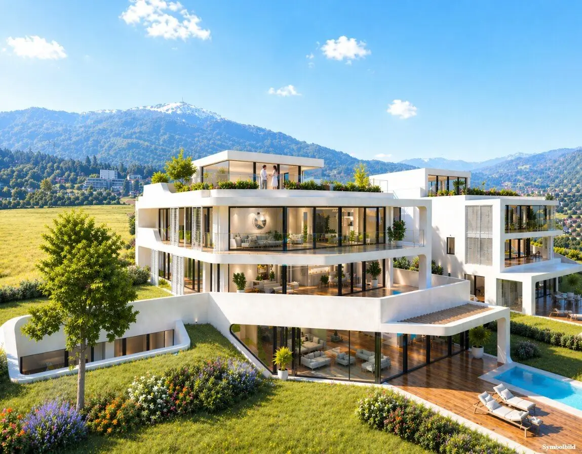 exklusive Gartenapartments mit Pool-Bescheid - Luxuriöses Wohnprojekt in Aldrans