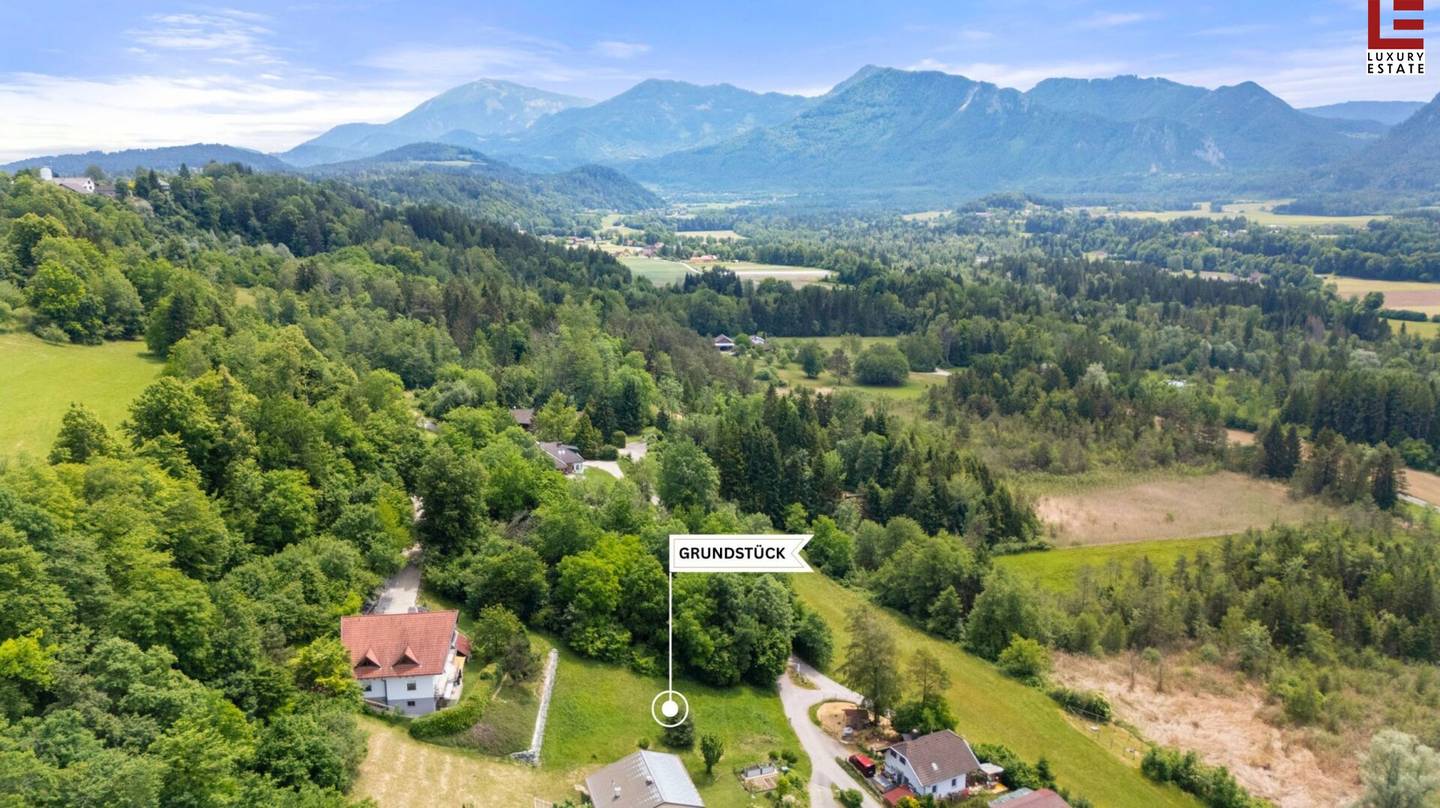 Südkärntner Seengebiet: Unverbaubares Panorama-Baugrundstück + Zweitwohnsitzwidmung am Sonnenhang