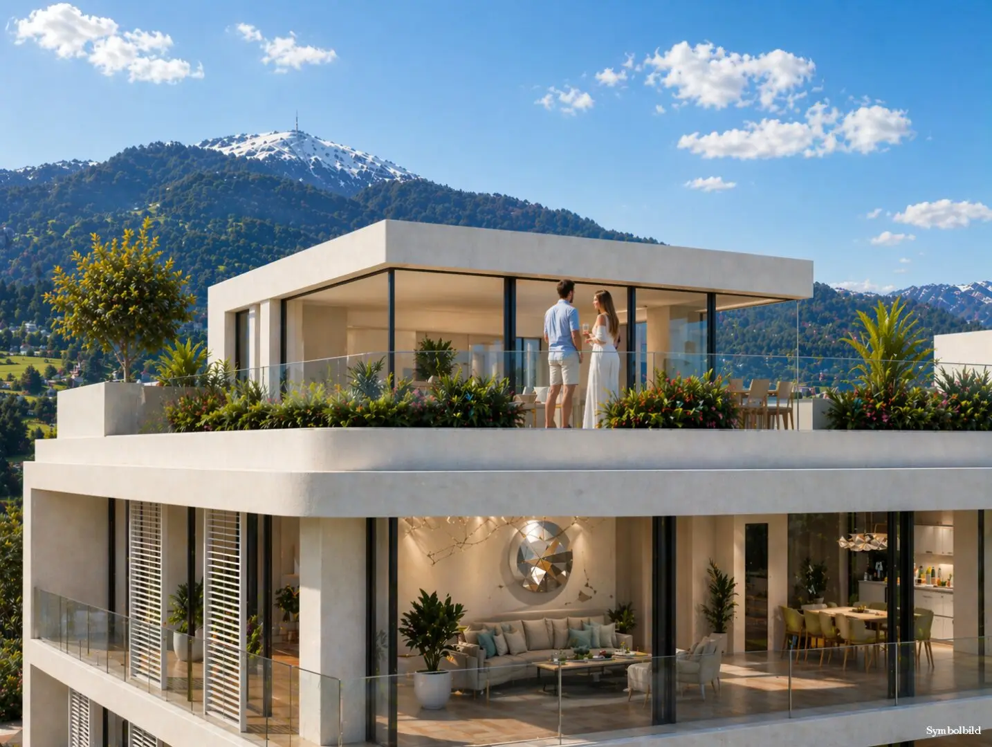 Hochklassige Penthouse-Wohnung mit 185m² + 105m² Terrassenfläche - Luxuriöses Wohnprojekt in Aldrans
