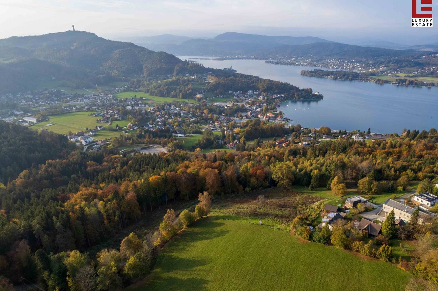 Ruhiges Pracht-Panorama-Landhaus + Pool über dem Wörthersee-Südufer