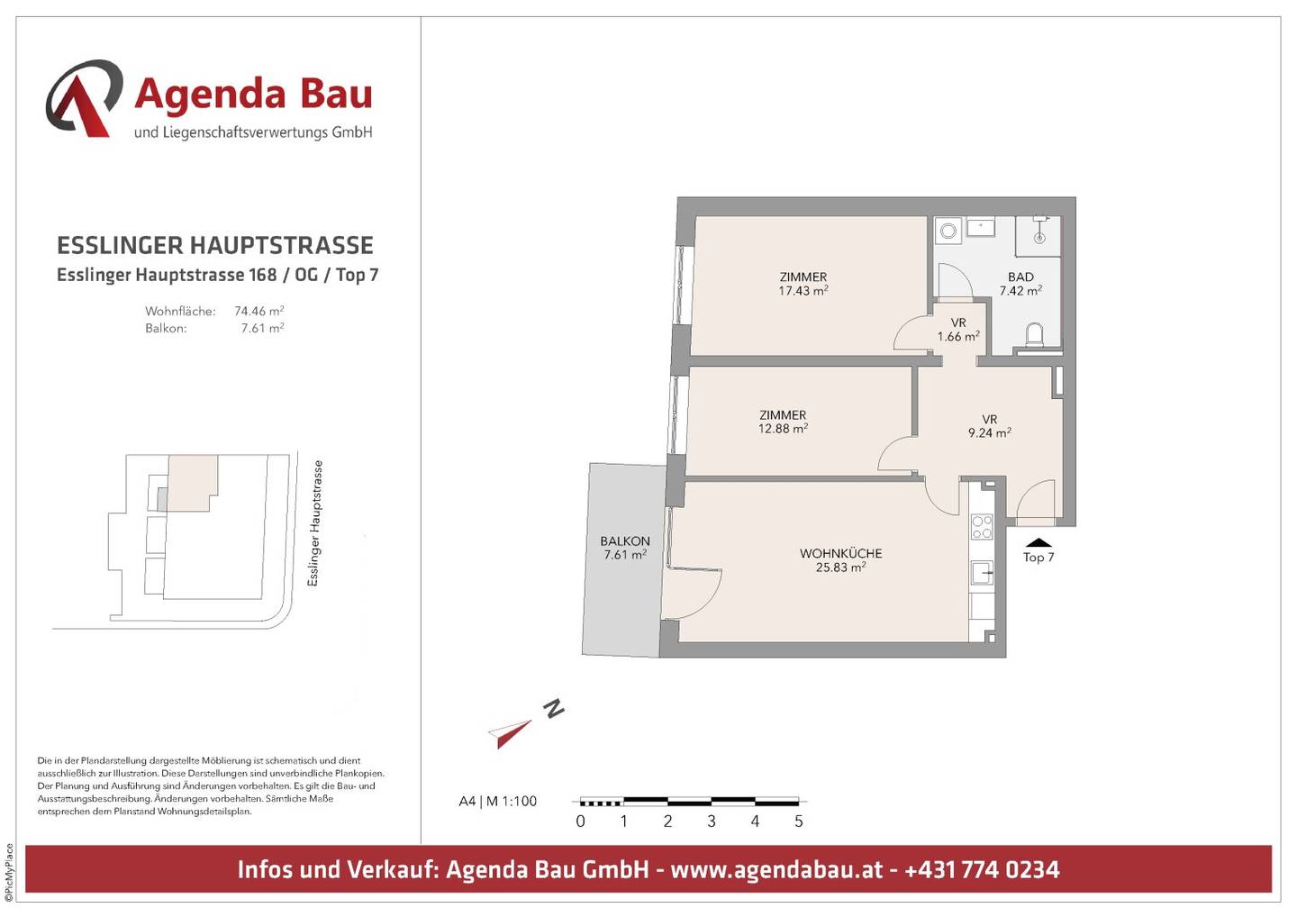 Stilvolle 3-Zimmer-Wohnung mit südseitigem Balkon