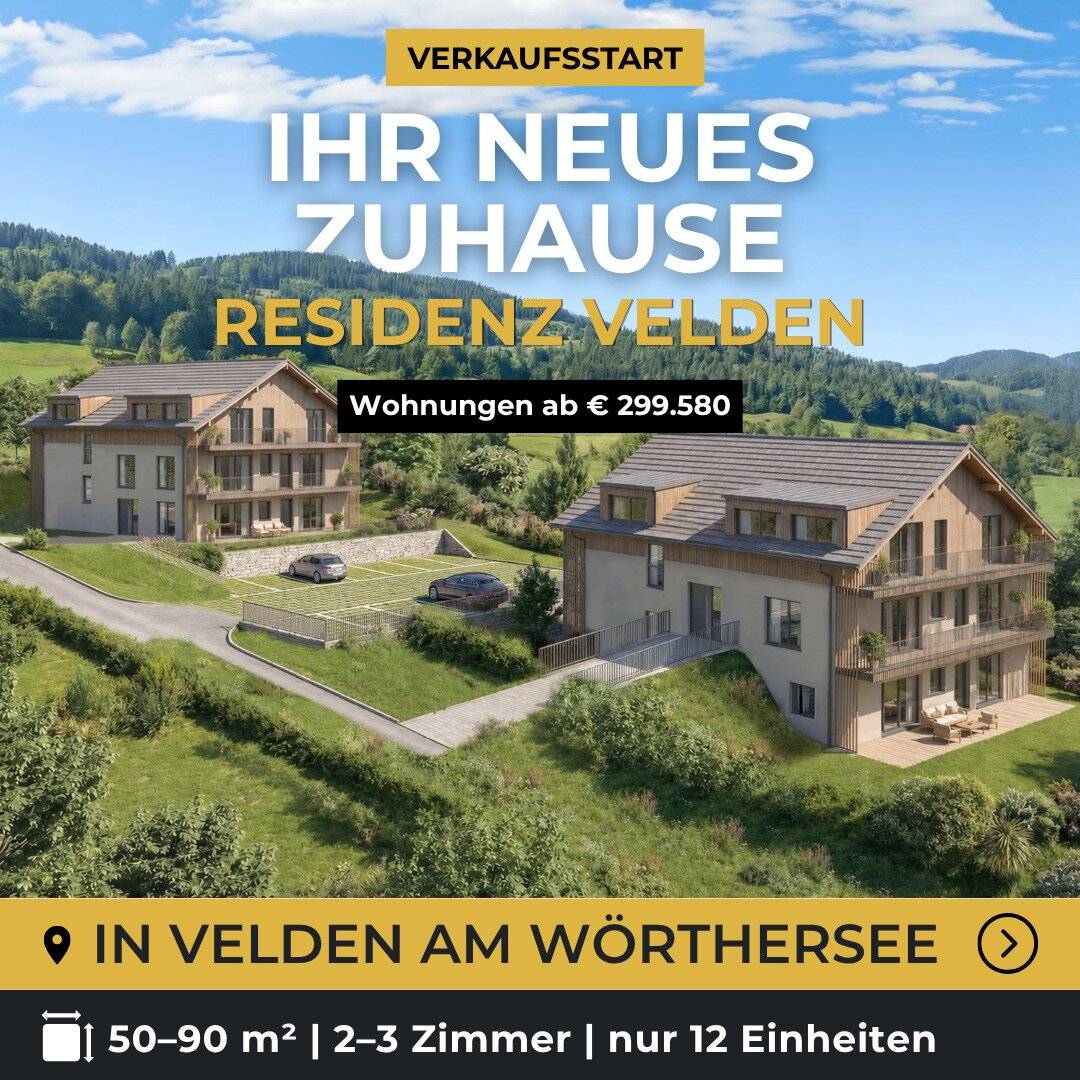 2-Zimmer-Wohnung mit 32 m² Terrasse in Velden am Wörthersee - Provisionsfrei