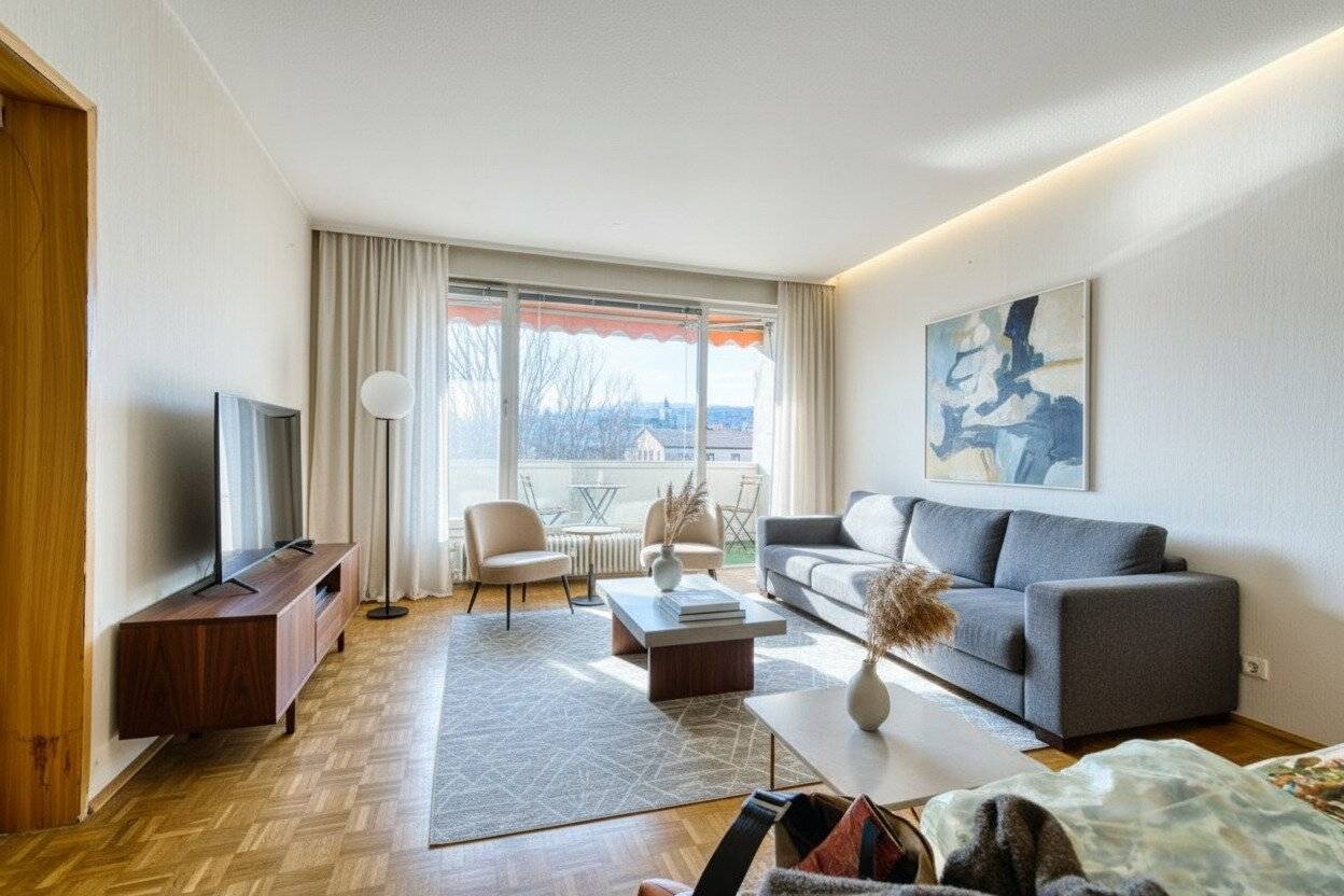 *Sonnige 5,5 Zimmer Wohnung  mit 2 Eingängen, 2 Loggien und Garagenbox - Uneinsehbar mit Fernblick