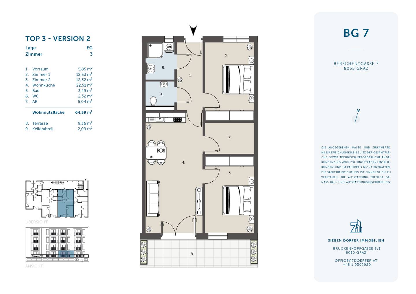 Erdgeschosswohnung mit Balkon und ausgezeichneter Verkehrsanbindung