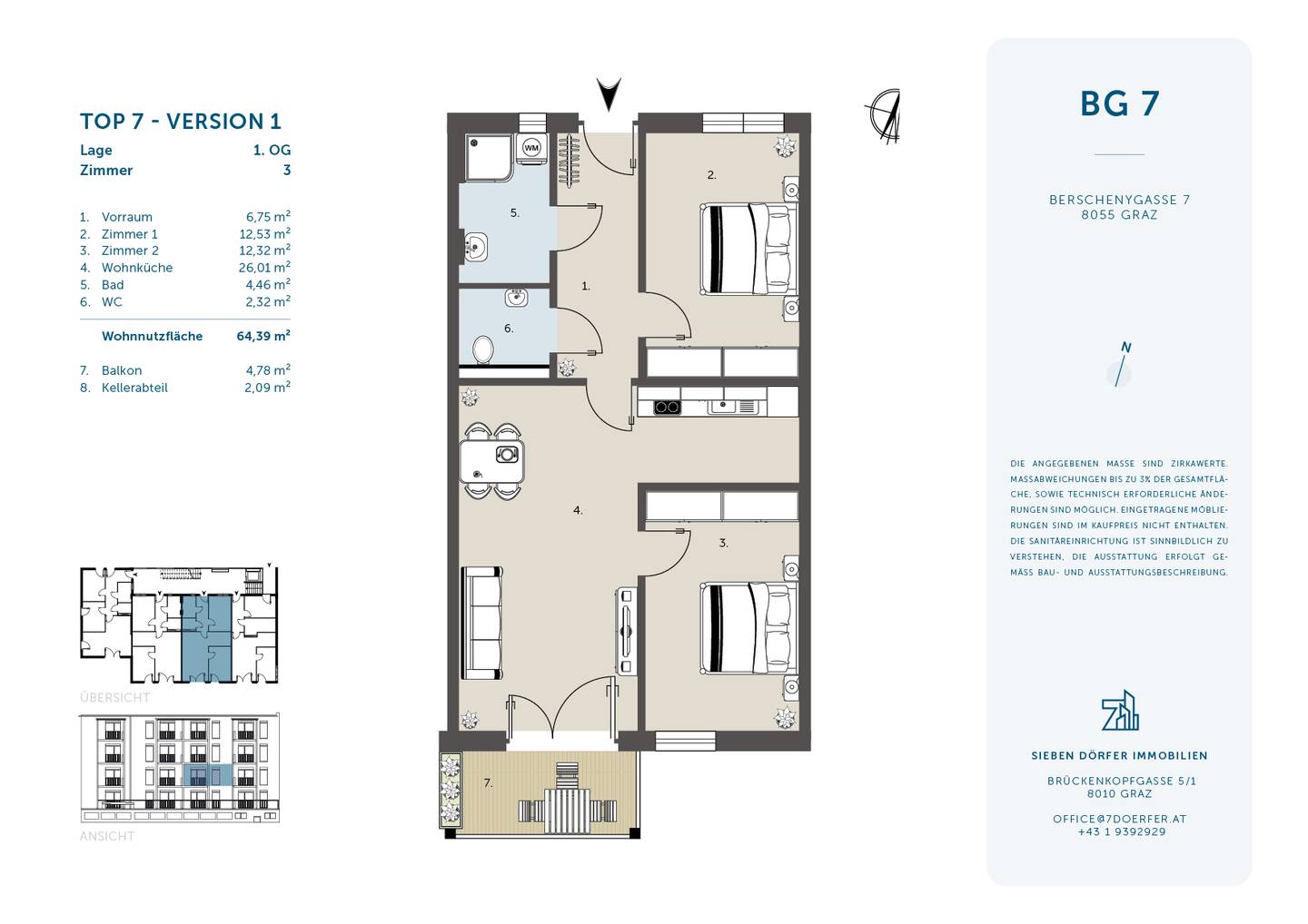 Wohnung Neubauprojekt mit Balkon und Anbindung