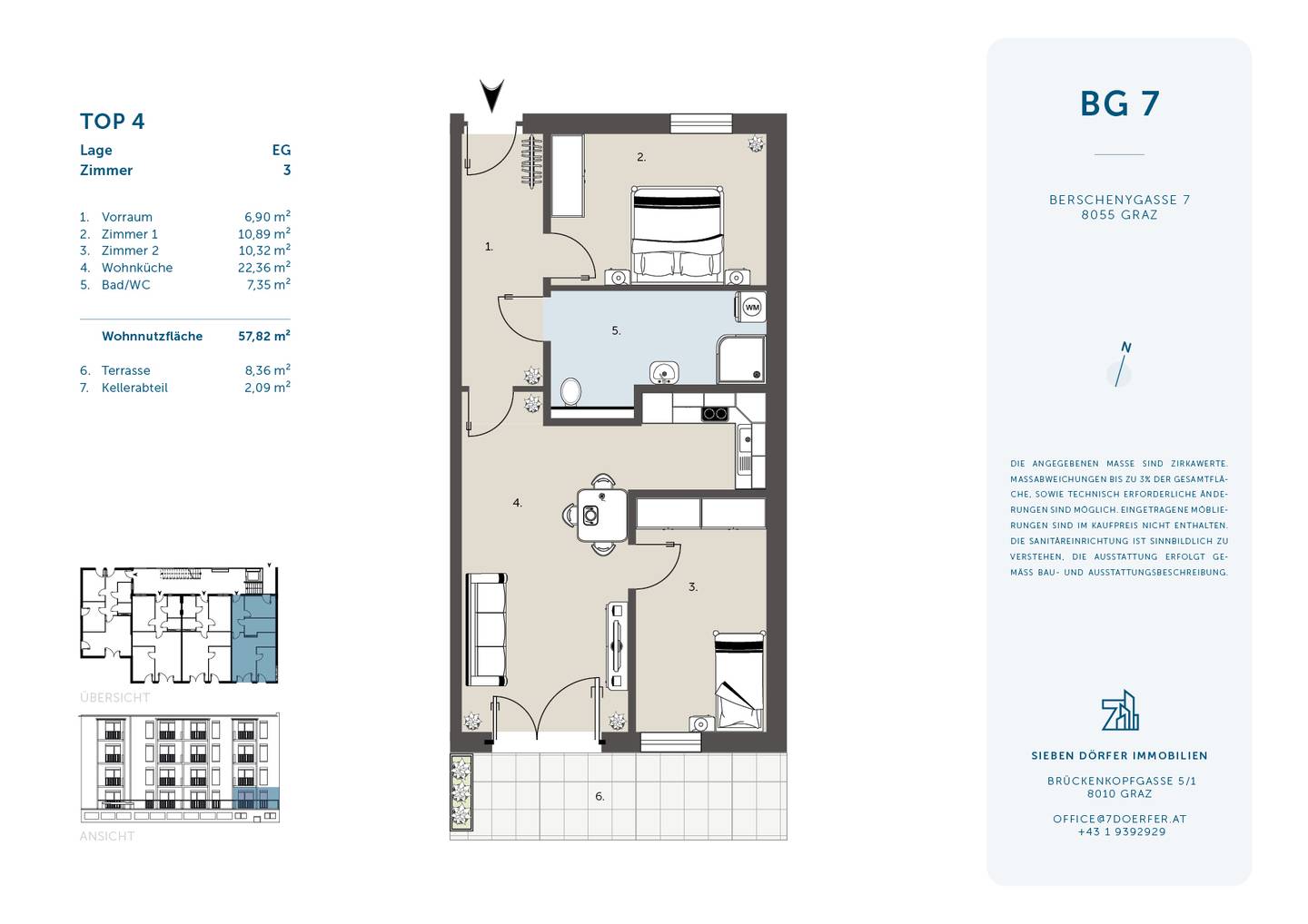 Erdgeschosswohnung mit Balkon und Tiefgarage
