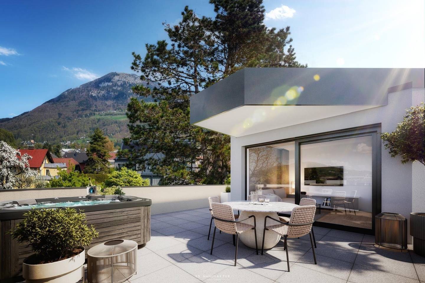 NEUBAUPROJEKT "THE NINE" - Penthouse Deluxe – ein Wohnjuwel der Extraklasse mit traumhafter 184 m² Rundumterrasse