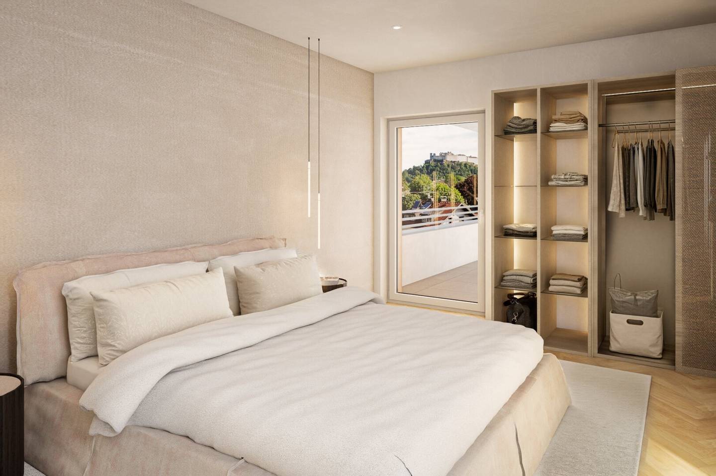 NEUBAUPROJEKT "NONNTAL LIVING": Stilvolle 2-Zimmer-Wohnung mit Loggia und zwei Balkonen