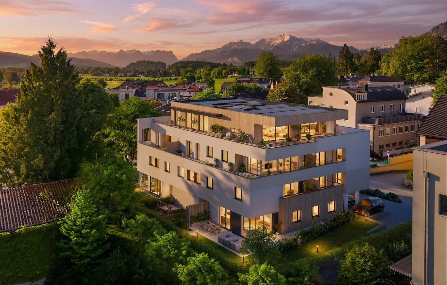 NEUBAUPROJEKT "NONNTAL LIVING": 4-Zimmer Wohnkomfort mit Festungsblick und XXL Terrasse