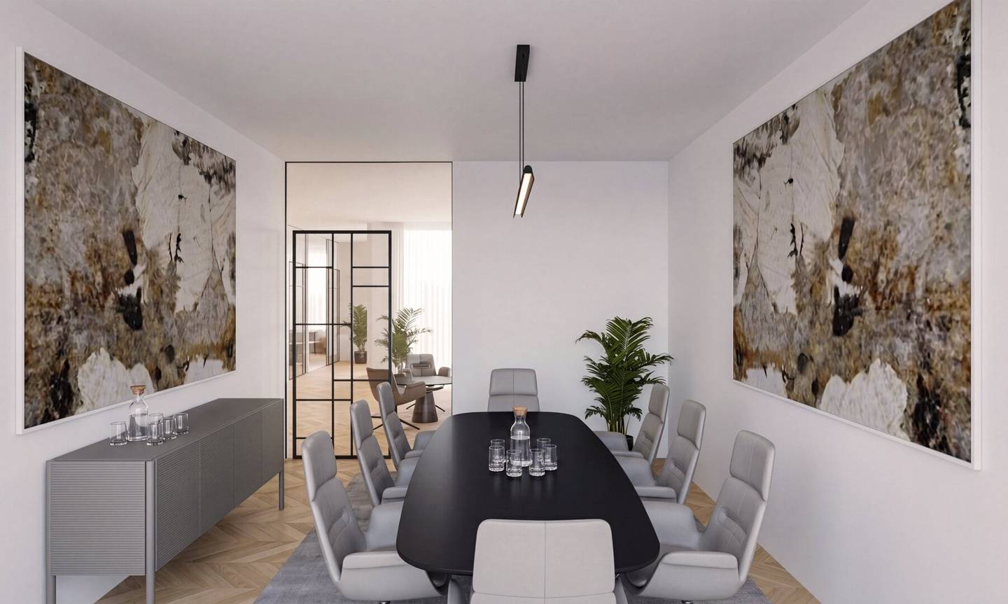 NEUBAUPROJEKT "NONNTAL LIVING": Repräsentative Bürofläche mit vier Räumen und exklusivem Garten