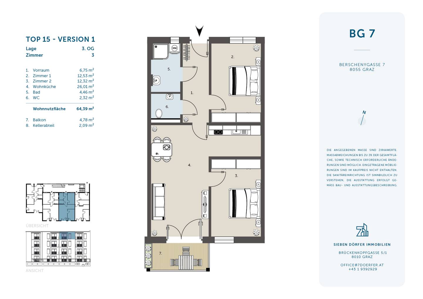 Dachgeschosswohnung mit Balkon und guter Anbindung