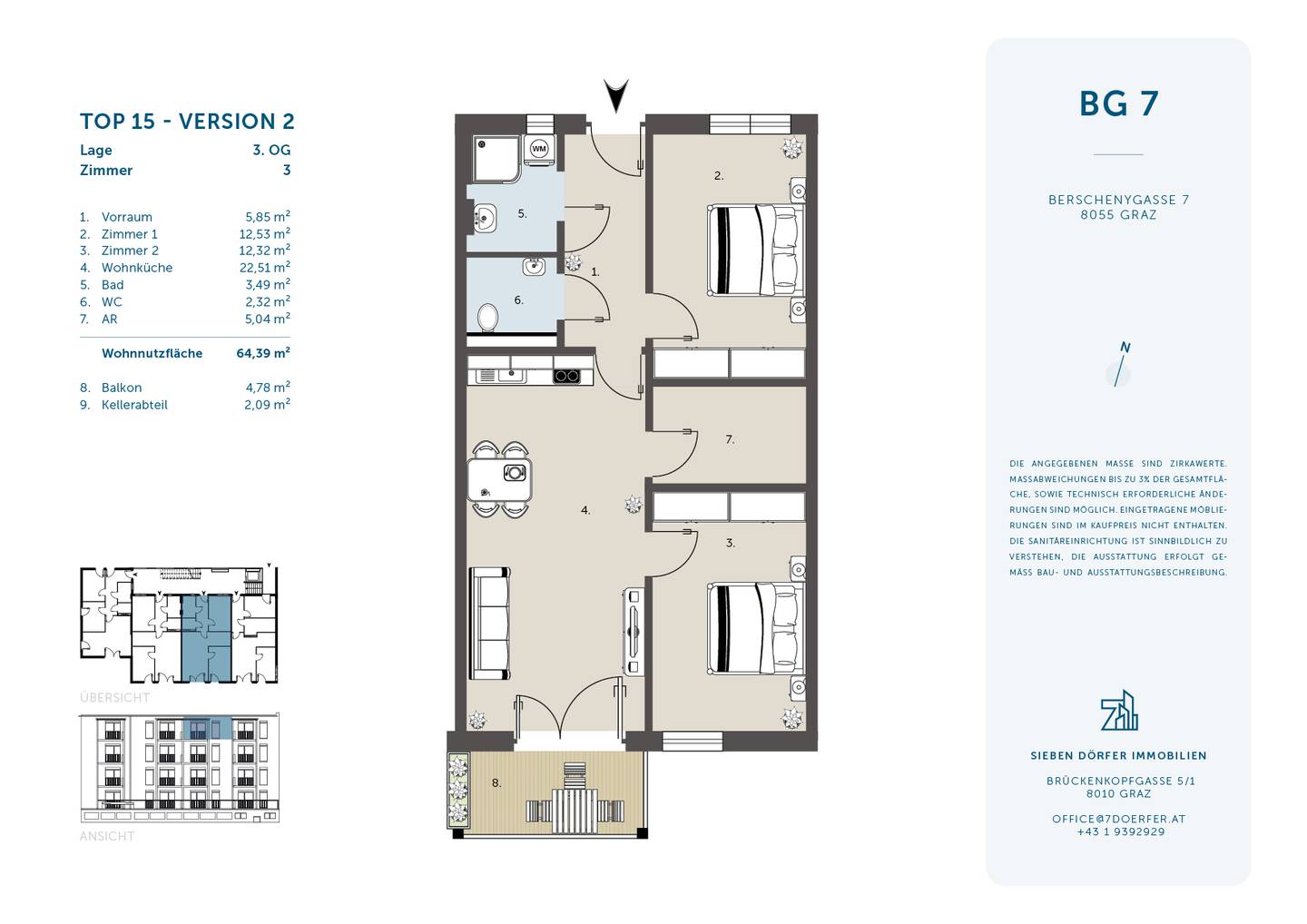 Dachgeschosswohnung mit Balkon und guter Anbindung