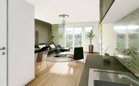 Gürtel neu interpretiert – Wohnprojekt der Extraklasse, smarte Wohnlösung – modernes, geräumiges Studio mit privater Terrasse & sensationellem Stadtblick