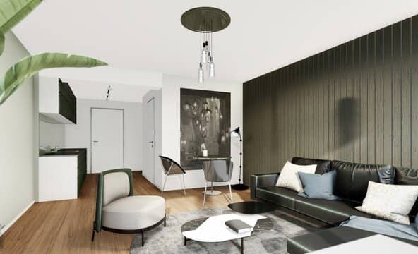 Gürtel neu interpretiert – Wohnprojekt der Extraklasse, smarte Wohnlösung – modernes, geräumiges Studio mit privater Terrasse & sensationellem Stadtblick