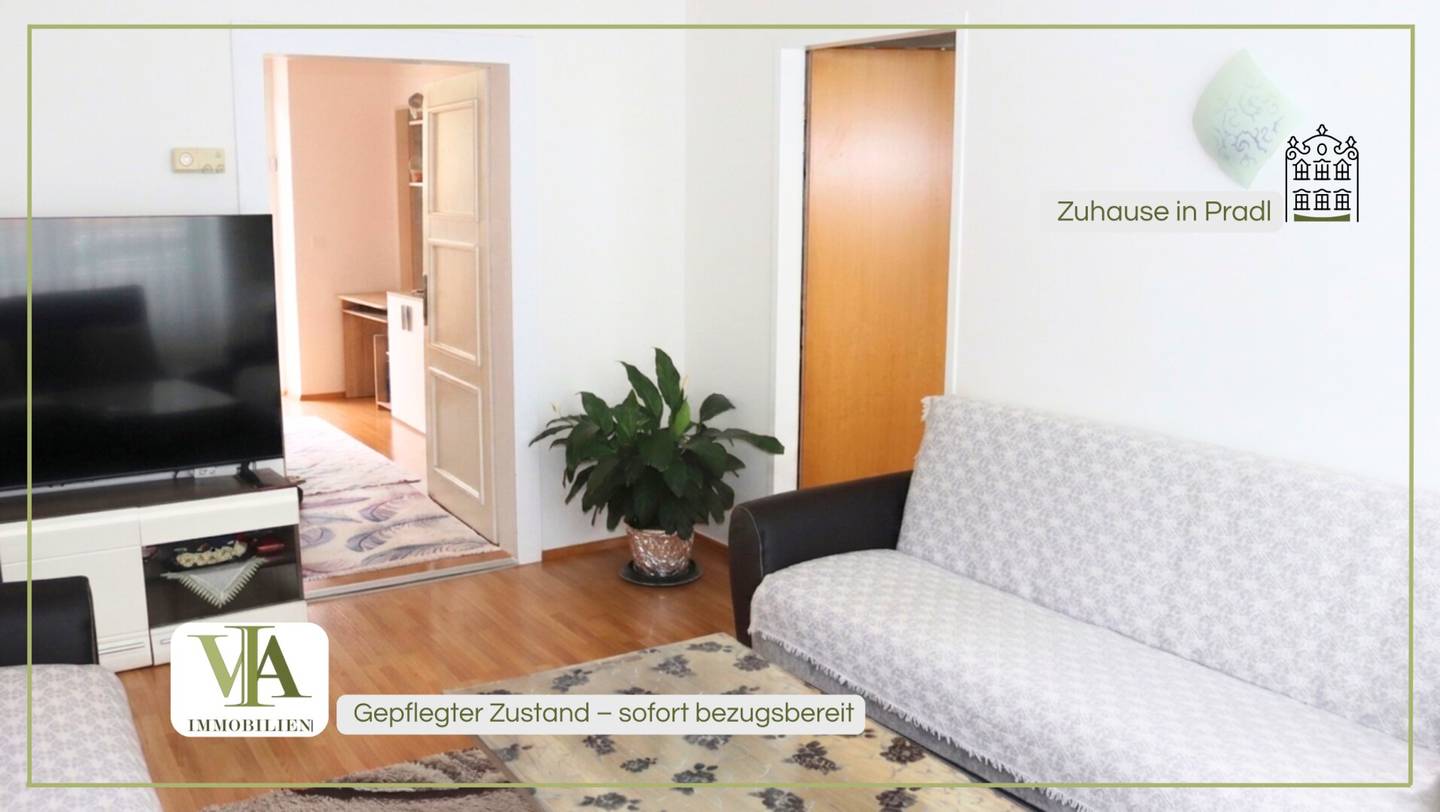 Zentral gelegene 2,5-Zimmer-Wohnung mit ca. 60 m² Wohnfläche und verglastem Balkon in Pradl / Innsbruck zu verkaufen