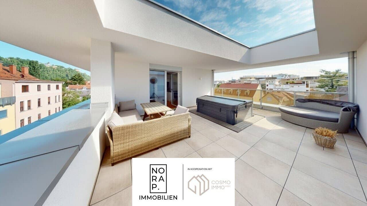 Traumhafte Dachterrassenwohnung mit Panoramablick auf Schlossberg & Plabutsch - Investment oder Eigenheim