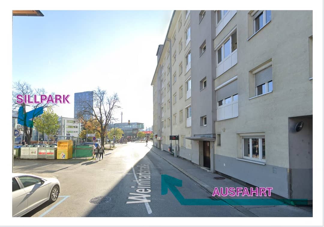 Parkplätze nahe Einkaufszentrum SILLPARK in Innsbruck zu vermieten!
